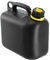 KADAX Bidon de carburant, bidon d'essence avec entonnoir, bidon de réserve pour essence, diesel et autres produits dangereux, bidon en plastique, bidon de rechange, bidon de pulvérisation (6 l noir)