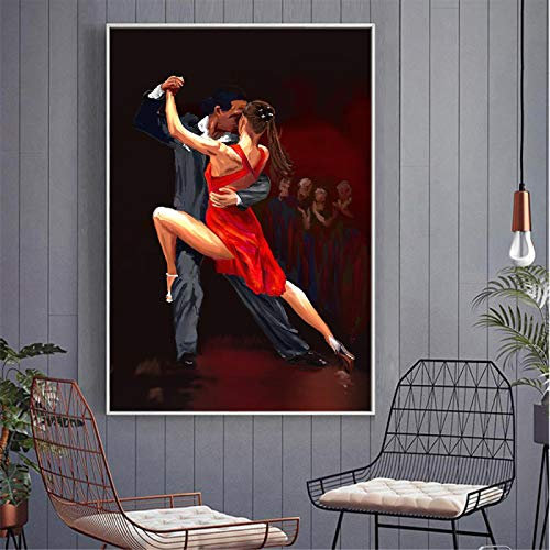 Abstrakte Kunst Malerei Tanz Poster Vintage Tango Home Decoration Wandkunst Bilder Charming Women Party DANCER Art 30x45cm rahmenlos