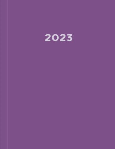 2023: Großer Kalender 2023 I A4 I 1 Seite / Tag mit Zeiteinteilung I 400 Seiten I Tagesplaner I Farbe Aubergine