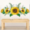 Vepoty Sonnenblumen-Wandaufkleber, abnehmbar, Küche, Wandkunst, 3D-Wandtattoo, gelbe Blume, für Badezimmer, Schlafzimmer, Dekoration