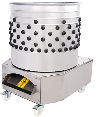 Beeketal 'BRM-10P' Premium Geflügelrupfmaschine für Hühner, Enten u. leichte Gänse | Rupfmaschine für ca. 250 Geflügel/h mit 1-7 Tieren pro Durchgang | Max. 8 kg Belastung oder 4-4,5 kg pro Tier