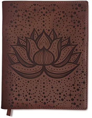 Sunny Lark Leder-Tagebuch | Tagebuch für Frauen | Lotus-Tagebuch | Tagebücher zum Schreiben | ästhetisches Tagebuch