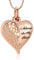 VCCWYQK Angel Wing Heart Urn Necklaces for Ashes Memorial Keepsake Pendant for Women Men Cremation Jewelry (Rose Gold)