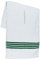Tour Towel großes Frottee-Caddy-Handtuch, saugfähig, 48,3 x 111,8 cm, mittiger Schnitt, perfektes Golfwagen-Zubehör und Golftasche, Weiß mit grünen Streifen