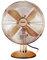 GEEPAS 12” Metal Table Fan | Electric Portable Worktop Desk Fan With 3 Speed 4 PC Aluminium Blades | Adjustable Tilt Wide Angled Oscillation Powerful Airflow for Home Office Use, Copper 35W