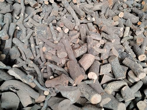 Leña de encina - Ideal para Barbacoa, Chimenea, Estufa, Cassette - Troncos - Seca y Perfectamente Cortada en Troncos 30-40cm de Largo - Grosor Medio 4-9cm - 43 kg