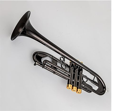 Studentische Blechblasinstrumente Trompeteninstrument Für Schüler, Kleine Bb-Trompete, Schwarze Nickel-Gold-Tasten, Professionelle Musikinstrumente