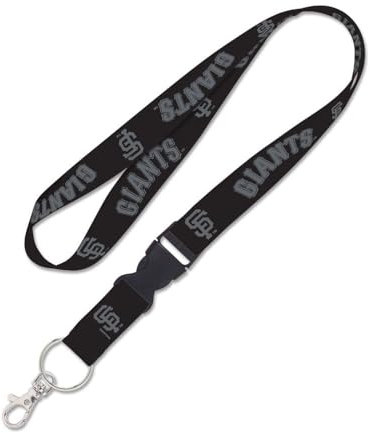 San Francisco Giants Schlüsselband mit abnehmbarer Schnalle, 2,5 cm, Schwarz