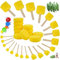 EMAGEREN 12 Pièces Pinceaux Mousses avec 20 Pièces Brosse à Eponges Rondes Pinceaux Éponge Peinture avec Manche Bois Outils de Peinture Brosse en Mousse et Manche pour Peinture Artisanat Poterie