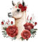 20 Servietten Tiermotive Lama mit Rosenschmuck als Tischdeko. Papierservietten mit Motiv. Auch für Decoupage und Serviettentechnik 33x33cm