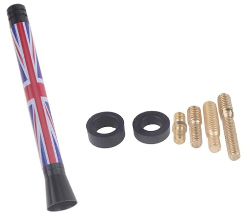 DUOMAICN 1Pcs 77MM Car Roof Radio Antenna Short Stubby Aerial Union Jack UK Germany Flag for M/ini C/ooper S JCW R55 R56 R57 R60 F55 F56 Accessories