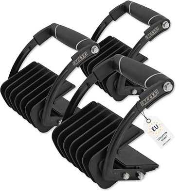 STROXX 4x Plattenheber bis 80Kg - für 10-24mm Materialstärke - Fiberglas verstärkter Kunststoff - Ergonomischer Griff - Plattenträger - Tragewerkzeug - für Holzpaneele, Trockenbauwände, Glas uvm.