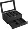 SONGMICS Uhrenbox mit 8 Fächern, Uhrenkasten aus Massivholz, mit Glasdeckel, Uhrenkissen, Schmuckaufbewahrung, Geschenk für Ihre Liebsten, schwarz JOW008B02