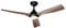 KLARSTEIN Fiji Flow Ventilatore da Soffitto con Luce e Telecomando - Smart App, LED Dimmerabile, 6 velocità, modalità Estate & Inverno, Silenzioso, 132cm, Noce