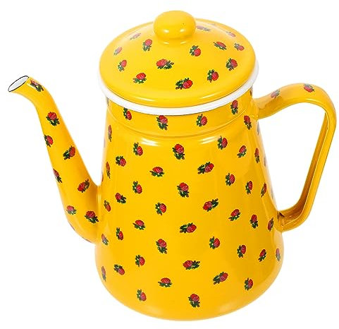 LABRIMP Bollitore Smaltato Vintage Teiera Realizzata in Materiale Resistente Per Ufficio Casa e Ristorante Leggera e Pratica Per Caffè e Tè