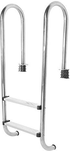 Escalera para Piscina Escaleras para Piscina de Dos escalones Escalera para Piscina de Acero Inoxidable Kit de actualización para Piscina con Pedal de Dos escalones para Piscinas
