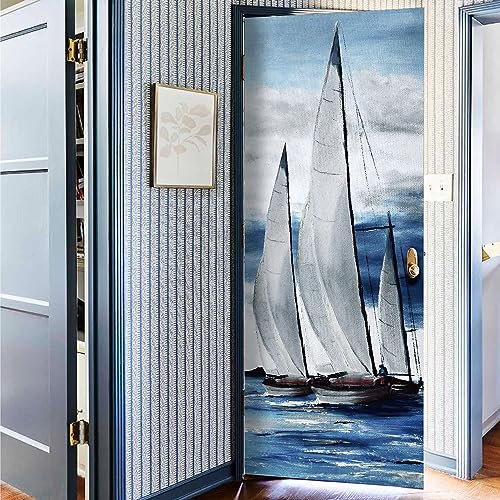 Papier peint photo 3D amovible pour chambre à coucher, porte de maison, salon, chambre à coucher, bureau, décoration d'intérieur, 77 x 200 cm (DM216)