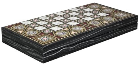 Holz Perlmutt Design Backgammon Set 20 Zoll