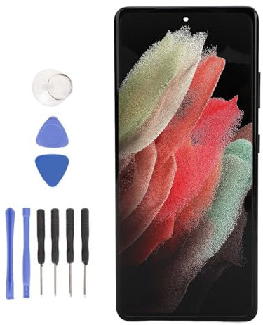 Écran de Remplacement pour S21 Ultra 5G, Assemblage de Numériseur Tactile D'affichage de 6,8 Pouces pour SM G998B Version UE/Internationale, avec Digitale et