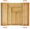 Bamboo Cutlery Tray with 6-8 Compartment, Adjustable Utensil Holder 32cm to 52cm Length Easily Fit for Drawers, Multi-function Wooden Drawer Organiser for Forks, Knives, Stationery, Tools