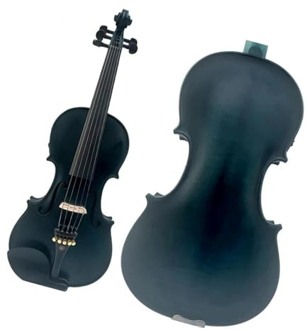 Violine Anfängerpaket Handgemachte Ahorn Holz Dunkelblau 5 Saiten Akustik 4/4 Violine Geige