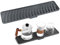 Paraspruzzi Lavello Cucinam,Copri Lavandino Cucina Stretto con Scarico,Tappetino Scolapiatti,Nero Tappetino Scolapiatti Silicone per Cucina, Posate, Piatti,42x10cm