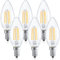 Nottac E14 LED Candle Light Bulbs, Dimmable Small Screw Light Bulb, 4W (40W Equivalent) SES Bulb 2700K 470 Lumens, Edison Bulb Warm White for Lamp Light Bulb Replacement, 6 Pack
