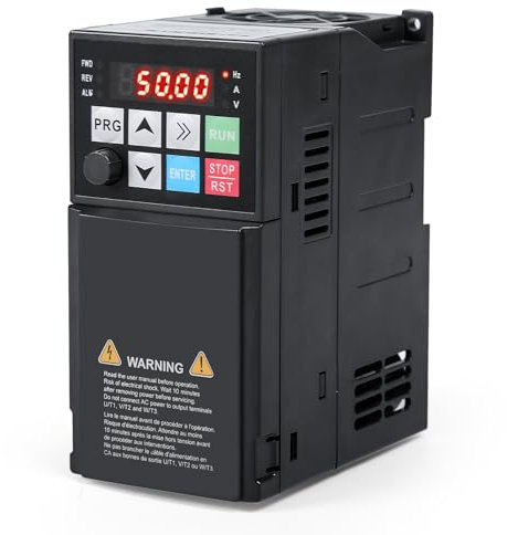 Risegun Variable Frequency Controller, 1.5kW 220V Single Phase Input Three-Phase Output Variable Frequency Drive, VFD Inverter Frequency Converter Motor Speed Controller for Fans, Water Pumps