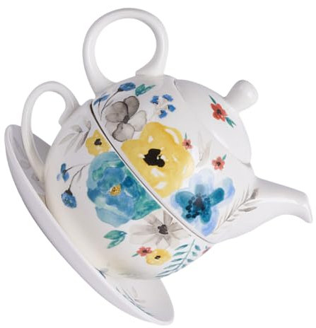 Amosfun Té Tetera Pequeña Con Taza Platillo De De Té Delicado Para De Flores Café De Hierbas Para Cocina Salón Obsequio De Cumpleaños