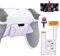 eXtremeRate Konfigurierbar RISE4 V3 Remap Kit für ps5 Controller BDM-030/040/050 Modell, Upgrade Board & Gummiert Griff Rücken Gehäuse Case & Rücktasten Back Paddles Set für ps5-Weiß Grau