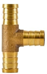 MEXEWORD Raccordo for Tubo Dritto/a Gomito/a T a 3 Vie/a Forma di Y/a 4 Vie in Ottone 2 3 4 Vie Connettore in Ottone for Tubi a Pagoda in Rame da 6 mm 8 mm 10 mm 12 mm(Tee 3 Ways12mm)