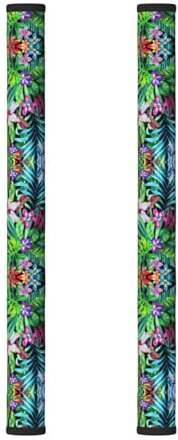 JEJEA Colorful Tropical Leaf Print Refrigerator Door Handle Cover,Handles Antiskid Protector Gloves,Kitchen Appliance Decor