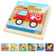 Würfelpuzzle Holz, 3D Bilderwürfel Puzzlespiele, 6 in 1 Tier-Motive Holzpuzzle Montessori Spielzeug mit 16 Würfel Lernspielzeug Holzspielzeug Geschenk für ab 1-8Jahren Jungen und Mädchen (Verbindung)