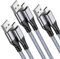 Cable USB C [3Pack,0.5M+2M+2M] USB C 3.1A Cable de Carga Rápida, A a C Cable de Carga Rápida para iPhone 15/16 Plus Pro Pro Max, Samsung S22 S23 S23 Ultra, Xiaomi 15 14 13 Ultra, Oppo,ect.
