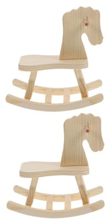 KICHOUSE 2stücke Teiliges Holzspielzeug Unfertige Holzpferd Figuren Zum Basteln Für Junge Mädchen Kreatives Bastelset Für Vorschule Tischdekoration Und Spielzeug Für Kreative