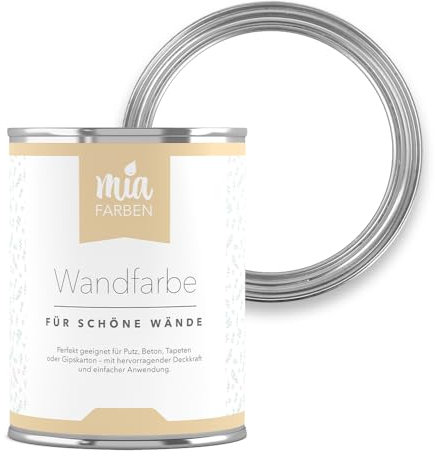 miafarben Wandfarbe für Wände & Tapeten 2,5L - sanfte, matte Farbtöne, hochdeckend (Traumhaftes Weiss)