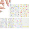 YUMIPDD 6 Fogli Adesivi per Unghie 3D Fiori Adesivi Unghie Nail Art Stickers Unghie Autoadesivi 5D Decorazioni Unghie Nail Art Disegni