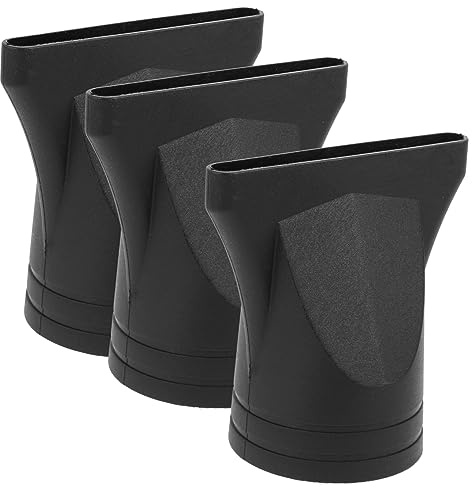 Haartrockner Diffusor Aufsatzdüse aus Kunststoff, 3 Stück-pack für Salon | Schwarz, Empfohlener Auslassdurchmesser ca 4,5cm, Hair Dryer Diffuser, Friseurwerkzeug