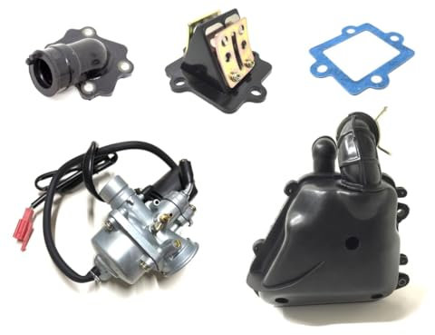 12mm Vergaser + Luftfilter Set passend für ATU Explorer Classic Race GT Spin GE 50 Minarelli CPI Motor inkl. Membranblock Ansaugstutzen Dichtung Roller Tuning Reparatur