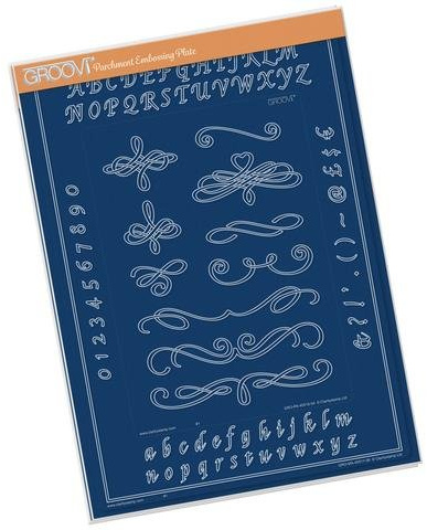 Groovi Plate Mate - For A5 Groovi Plates (Calligraphy Alphabet)