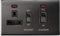 Black Nickel 45A Cooker Control Switch Unit with 13A Socket Neon Indicators N331GME Screwless Plate Finish