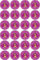INDIGOS UG Namensaufkleber Kinder Schule rund - 30x30 mm - 102 - Löwe - Set von 24 Aufkleber selbst gestalten Wunschtext - Büro, zu Hause - Hefte, Federmappen, Ordner