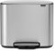 Brabantia 121128 Bo Treteimer 3 x 11 L Abfalleimer, Metall, Matt Steel Fingerprint Proof, 54 x 36.5 x 44 cm, 3 x 11 litre
