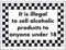 VSafety DP031AR-S Il est illégal de vendre de l'alcool à moins, DP031AR-S