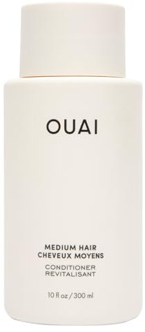 OUAI Medium Conditioner. Strengthening Keratin, Nourishing Babassu and Coconut Oils and Kumquat Extract Leave Hair Hydrated, Shiny and Smooth. Free from Parabens, Sulfates and Phthalates (10 oz)