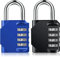 Combination Padlock Outdoor Heavy Duty, 2 Pack Resettable and Waterproof Locker Padlock for Shed, Gate, Fence, Backyard, Gym and School Lockers, Toolbox, Garage (Black and Blue)