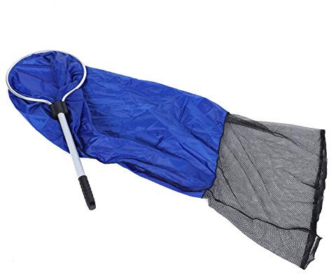 Aquarium Fish Net, Waterproof Soft Fish Transfer Net Long Koi Tansfer Mesh Basket with 20-inch Long Handle for Medium Large Fish Spawning, Breeding, Care & Transfer(Diameter 40CM)