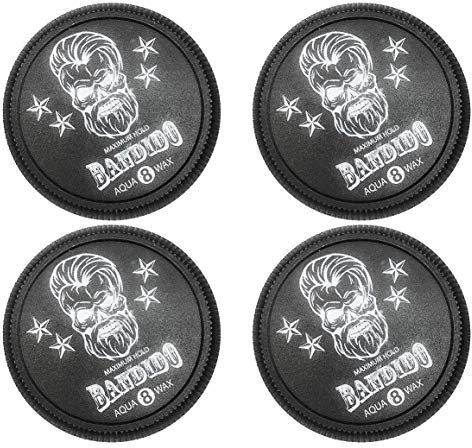 4 x 150 ml Bandido Hair Wax Nr.8 Black Haarwachs Haar Styling Wachs Herren Haargel