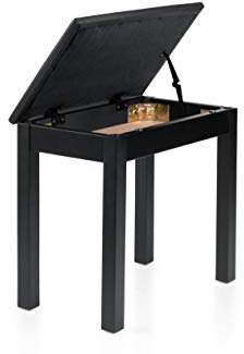 Gator Frameworks Deluxe Wooden Keyboard & Piano Bench with Flip-Up Storage Compartment; Black (GFW-KEYBENCH-WDBKS)