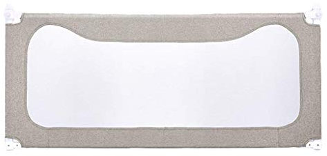 BGSFF Kinder Bettgitter Bettschutz für Kinder Baby Bett Leitplanke Kinderbett Zaun, Universal Bett Prallwand Sicherheit Bruchsicherer Zaun (Farbe: Grau-200CM)